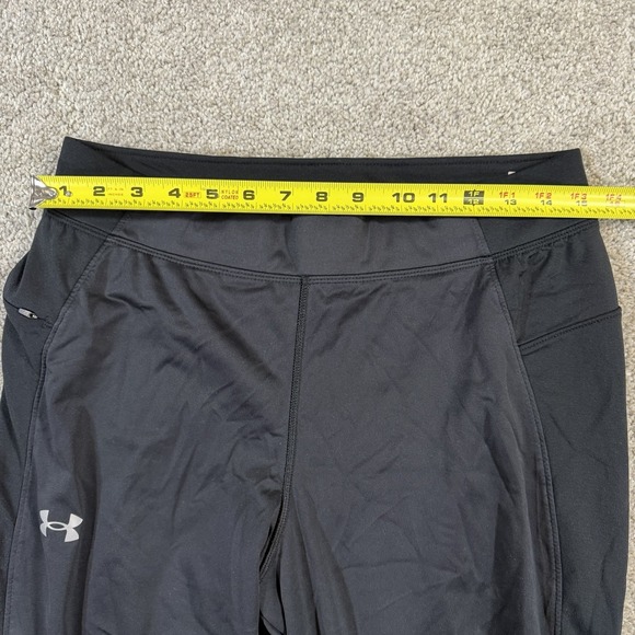 Under Armour Speedpocket Fitted Leggings M Black Athletic Running Training Pant - Picture 5 of 7